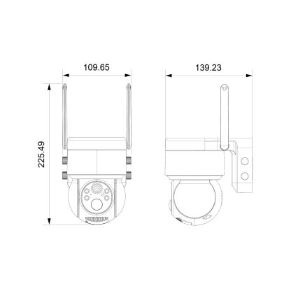 Immax NEO 07803L - Smart utomhus solcellskamera med sensor SENTRY 6000 mAh Wi-Fi Tuya IP65