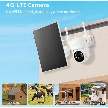 Immax NEO 07804L - Smart utomhus solcellskamera med sensor 9000 mAh Wi-Fi Tuya IP65