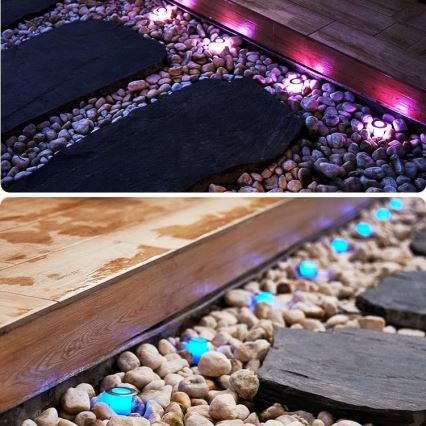 Immax NEO 07905L - LED RGB Dimbar solcellsbelysning ESTRELAS 8xLED/0,25W/5V IP65 Tuya 2200 mAh