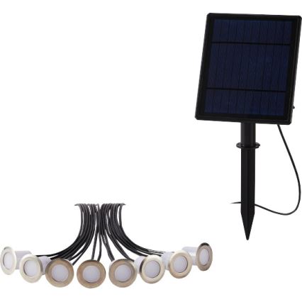 Immax NEO 07905L - LED RGB Dimbar solcellsbelysning ESTRELAS 8xLED/0,25W/5V IP65 Tuya 2200 mAh