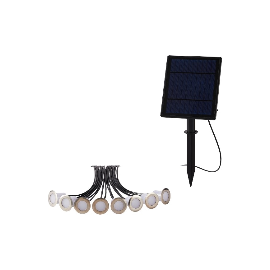 Immax NEO 07905L - LED RGB Dimbar solcellsbelysning ESTRELAS 8xLED/0,25W/5V IP65 Tuya 2200 mAh