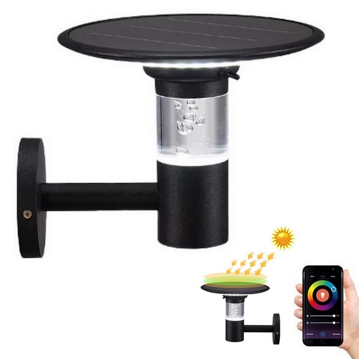 Immax NEO 07907L - LED RGB+CW/W Ljusreglerad solcell vägglampa BUBBLES LED/2W/5,5V IP54 Tuya 4000 mAh
