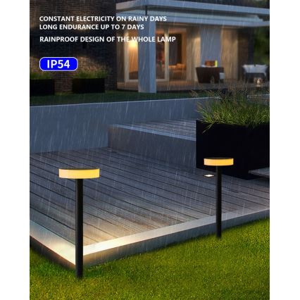 Immax NEO 07910L - LED RGB Dimbart solcellslampa med sensor NEO LITE LED/1W/5V rund IP54 Tuya 1300 mAh