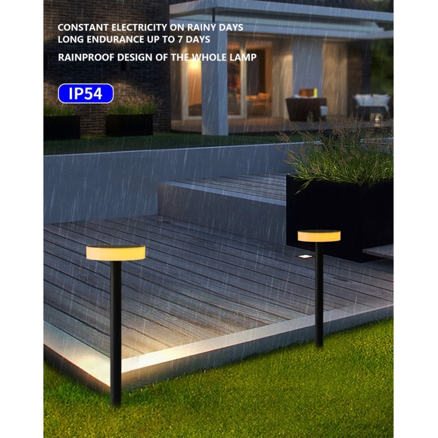 Immax NEO 07910L - LED RGB Dimbart solcellslampa med sensor NEO LITE LED/1W/5V rund IP54 Tuya 1300 mAh