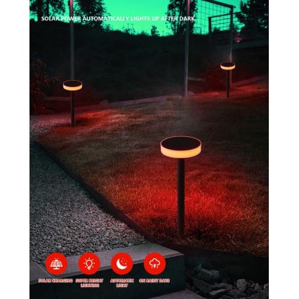 Immax NEO 07910L - LED RGB Dimbart solcellslampa med sensor NEO LITE LED/1W/5V rund IP54 Tuya 1300 mAh