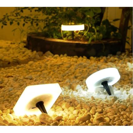 Immax NEO 07910L - LED RGB Dimbart solcellslampa med sensor NEO LITE LED/1W/5V rund IP54 Tuya 1300 mAh