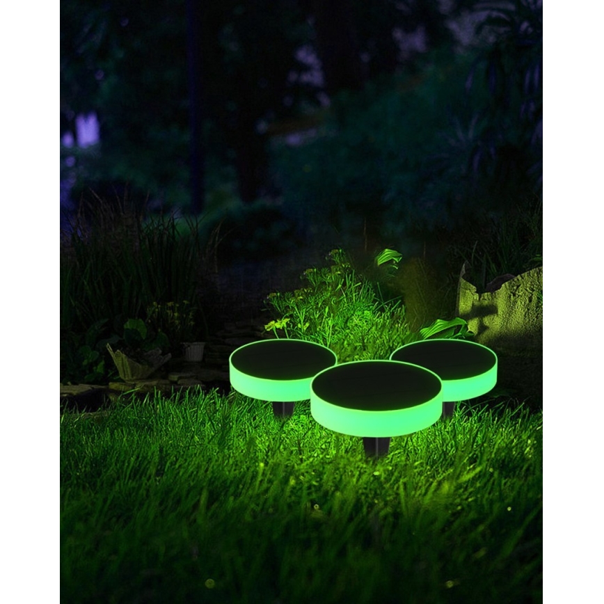 Immax NEO 07910L - LED RGB Dimbart solcellslampa med sensor NEO LITE LED/1W/5V rund IP54 Tuya 1300 mAh