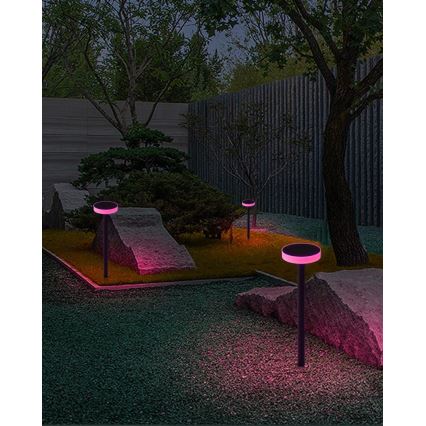 Immax NEO 07910L - LED RGB Dimbart solcellslampa med sensor NEO LITE LED/1W/5V rund IP54 Tuya 1300 mAh