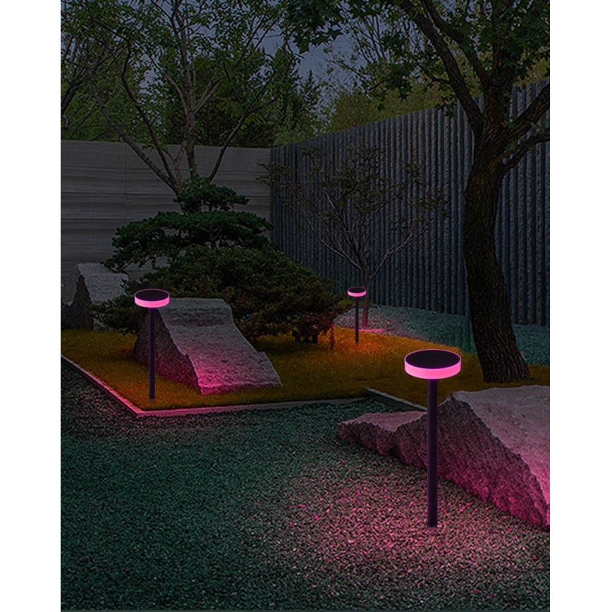 Immax NEO 07910L - LED RGB Dimbart solcellslampa med sensor NEO LITE LED/1W/5V rund IP54 Tuya 1300 mAh
