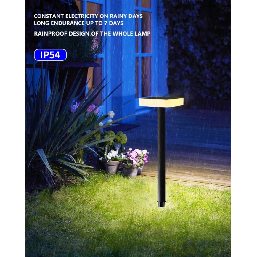 Immax NEO 07911L - LED RGB Dimbart solcellslampa med sensor NEO LITE LED/1W/5V vinklat IP54 Tuya 1300 mAh