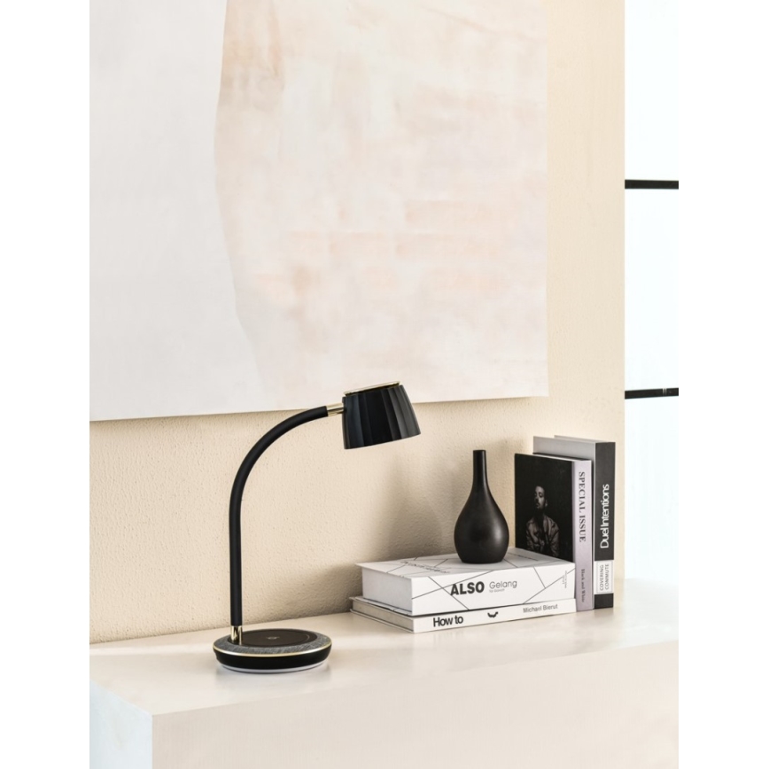 Immax NEO 08996L - LED Dimbar bordslampa med trådlös laddning PERLA LED/1,5W + LED/6W/230V 3800-4300K