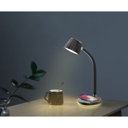 Immax NEO 08996L - LED Dimbar bordslampa med trådlös laddning PERLA LED/1,5W + LED/6W/230V 3800-4300K