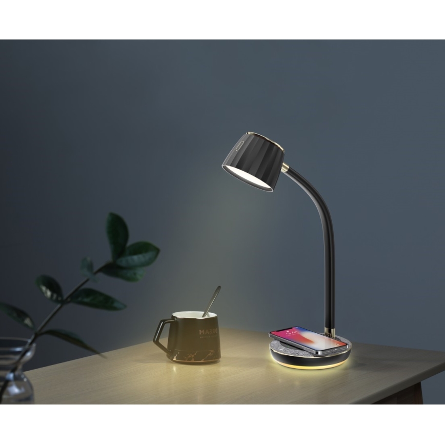 Immax NEO 08996L - LED Dimbar bordslampa med trådlös laddning PERLA LED/1,5W + LED/6W/230V 3800-4300K