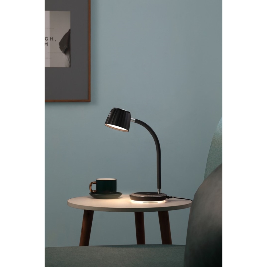 Immax NEO 08996L - LED Dimbar bordslampa med trådlös laddning PERLA LED/1,5W + LED/6W/230V 3800-4300K