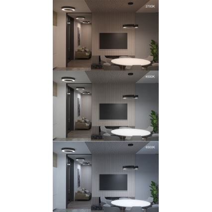 Immax NEO 7134 - LED SMART Ljusreglerad ljuskrona på textilsladd CÉČKO LED/43W/230V + fjärrkontroll 60 cm Tuya ZigBee