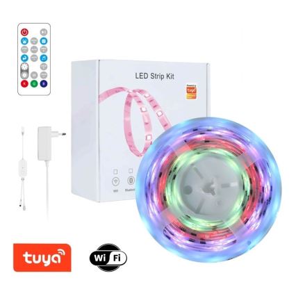 Immax NEO 07734L - LED RGB ljusreglerad  ljusslinga NEO LITE LED/18W/230V 5m MUSIC IP65 Wi-Fi Tuya + fjärrkontroll