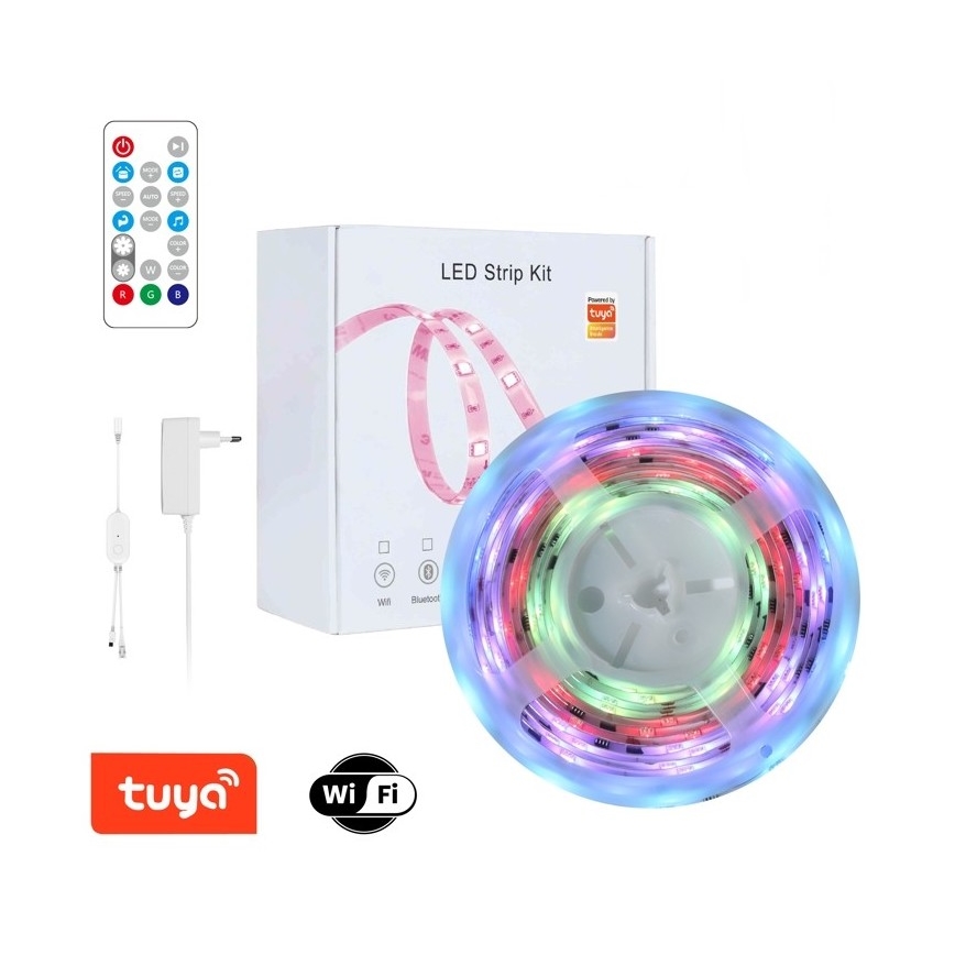 Immax NEO 07734L - LED RGB ljusreglerad  ljusslinga NEO LITE LED/18W/230V 5m MUSIC IP65 Wi-Fi Tuya + fjärrkontroll