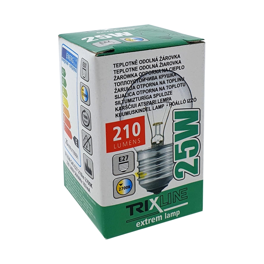 Industriell glödlampa G45 E27/25W/230V 2700K
