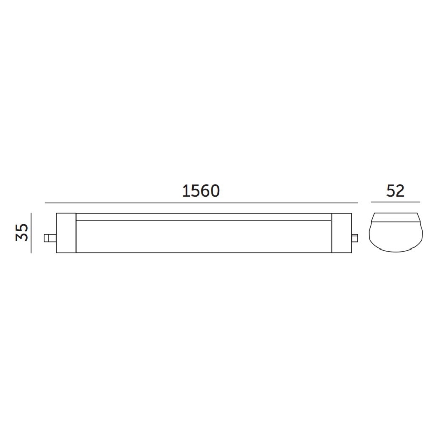 Industriellt lysrör LED/48W/230V IP65 4000K 156 cm