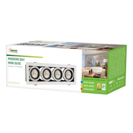 Infälld belysning MODERN DAY MINI 4xGU10/10W/230V