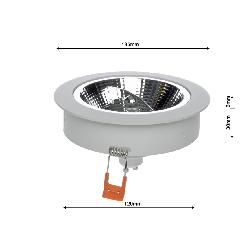 Infälld Belysning REDONDO 1xAR111 - GU10/25W/230V