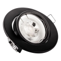 Infälld downlight 1xGU10/MR16/10W/230V Ø 9 cm svart