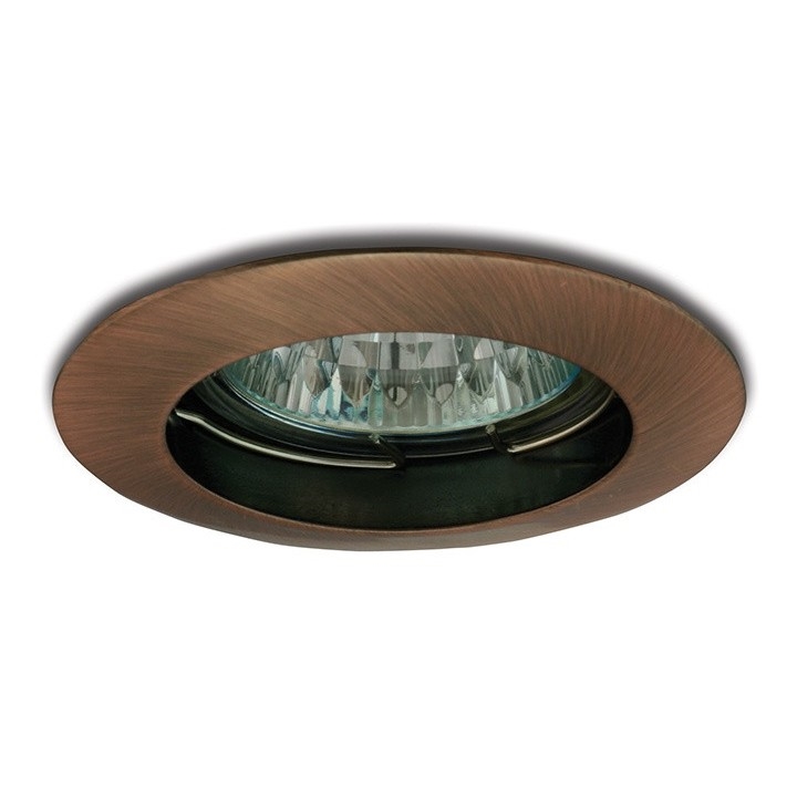 Infälld lampa 1xGU5,3/50W/12V koppar