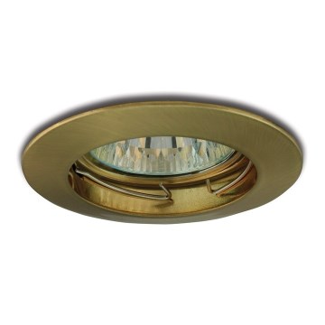 Infälld lampa 1xGU5,3/50W/12V mässing