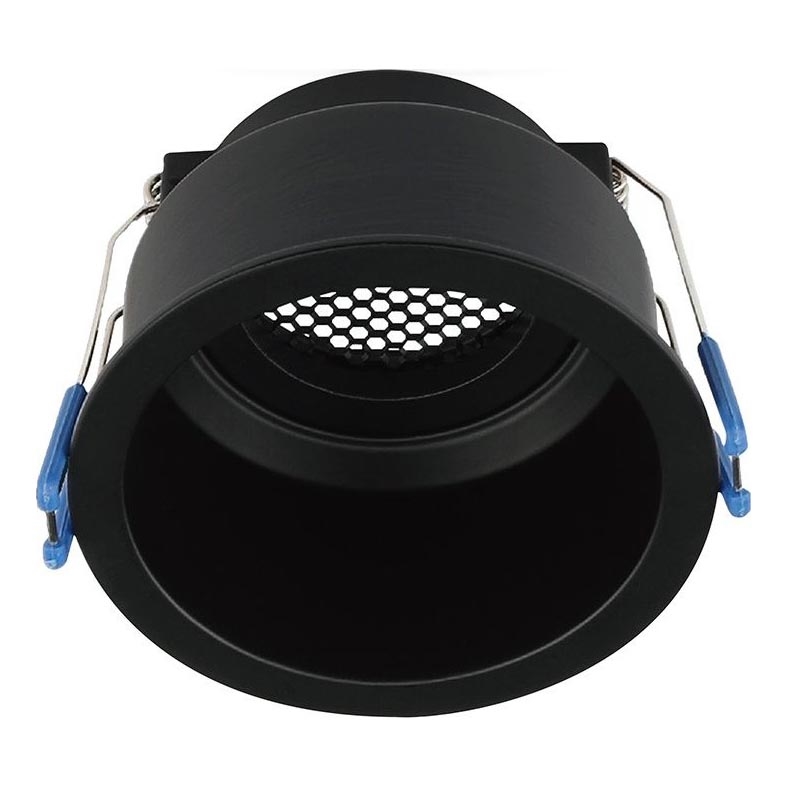 Infälld lampa GU10 diameter 9 cm svart