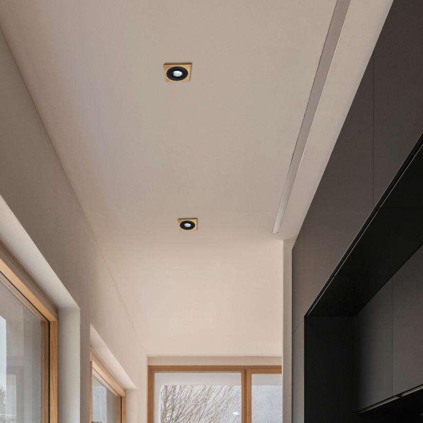 Infälld lampa TOBBY 1xG9/20W/230V 11,5x11,5 cm ek/svart
