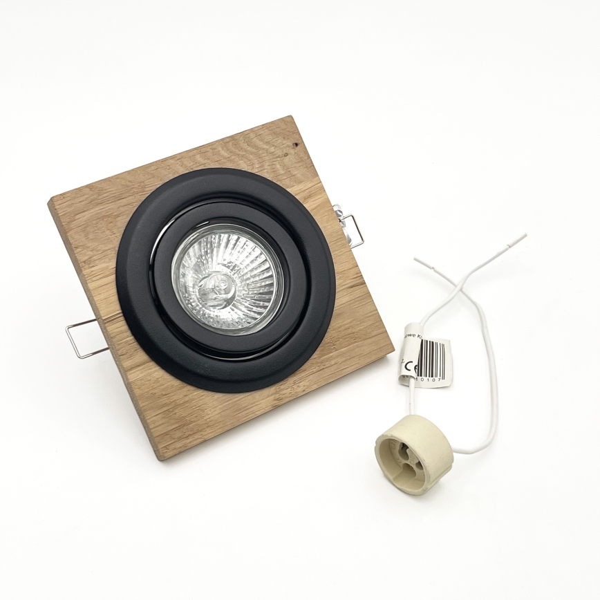Infälld lampa TOBBY 1xG9/20W/230V 11,5x11,5 cm ek/svart