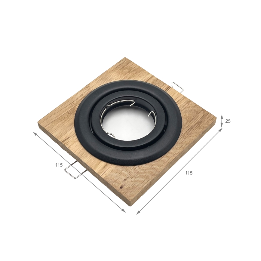 Infälld lampa TOBBY 1xG9/20W/230V 11,5x11,5 cm ek/svart