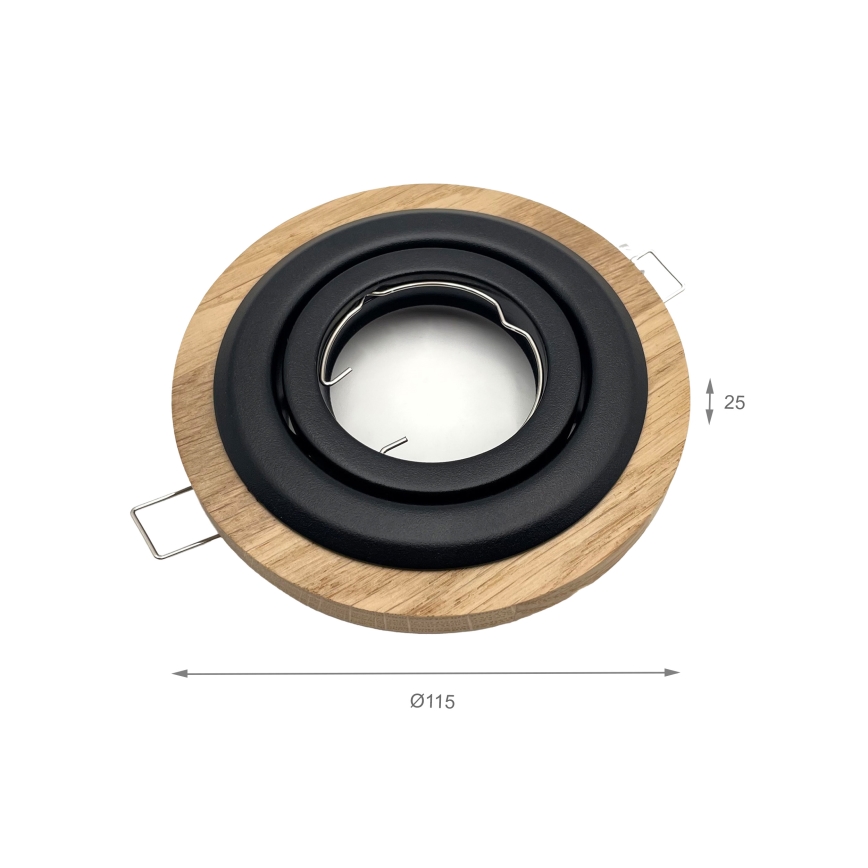 Infälld lampa TOBBY 1xG9/20W/230V diameter 11,5 cm ek/svart