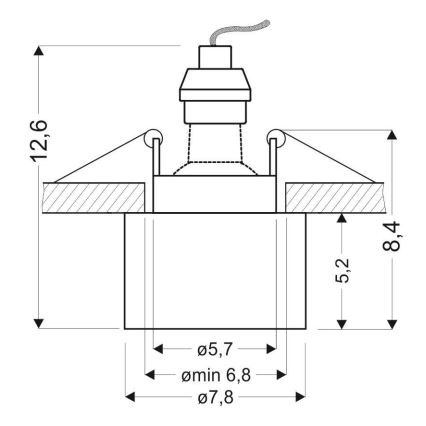 Infälld spotlight TUBA 1xGU10/50W/230V
