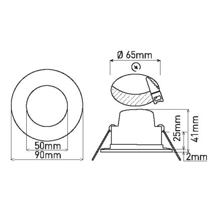 Infälld LED badrumsbelysning BONO LED/7W/230V 4000K IP65 vit
