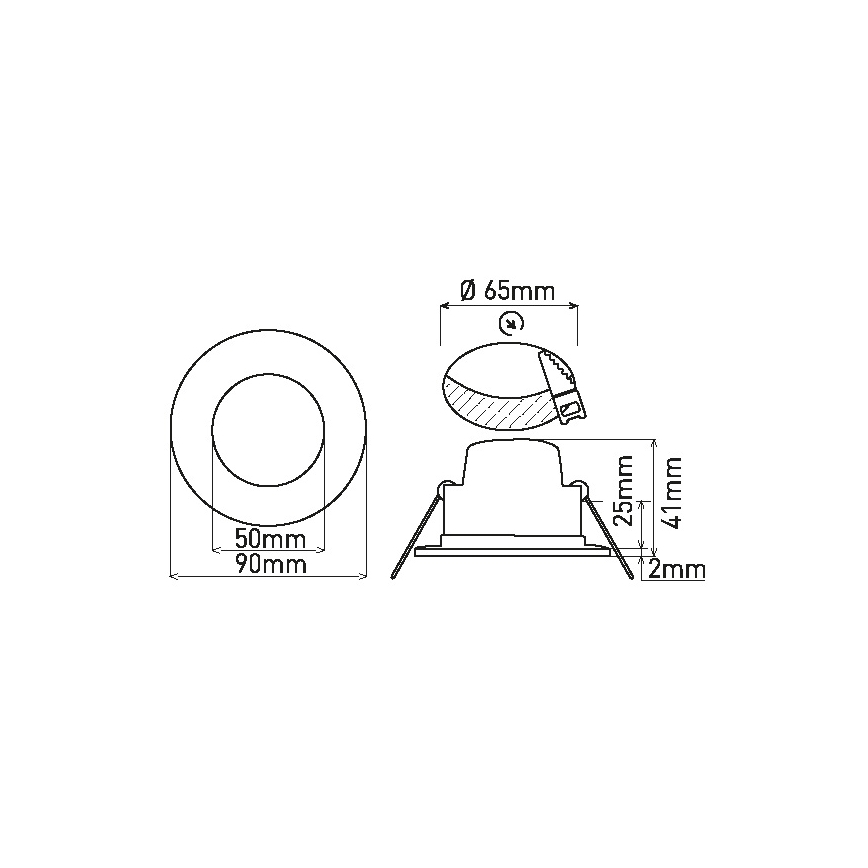 Infälld LED badrumsbelysning BONO LED/7W/230V 4000K IP65 vit