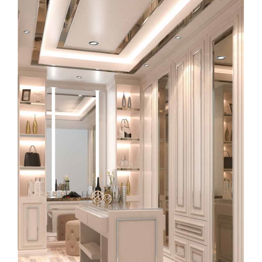 Infälld LED badrumsbelysning BONO LED/8W/230V 3000K IP65 skinande krom