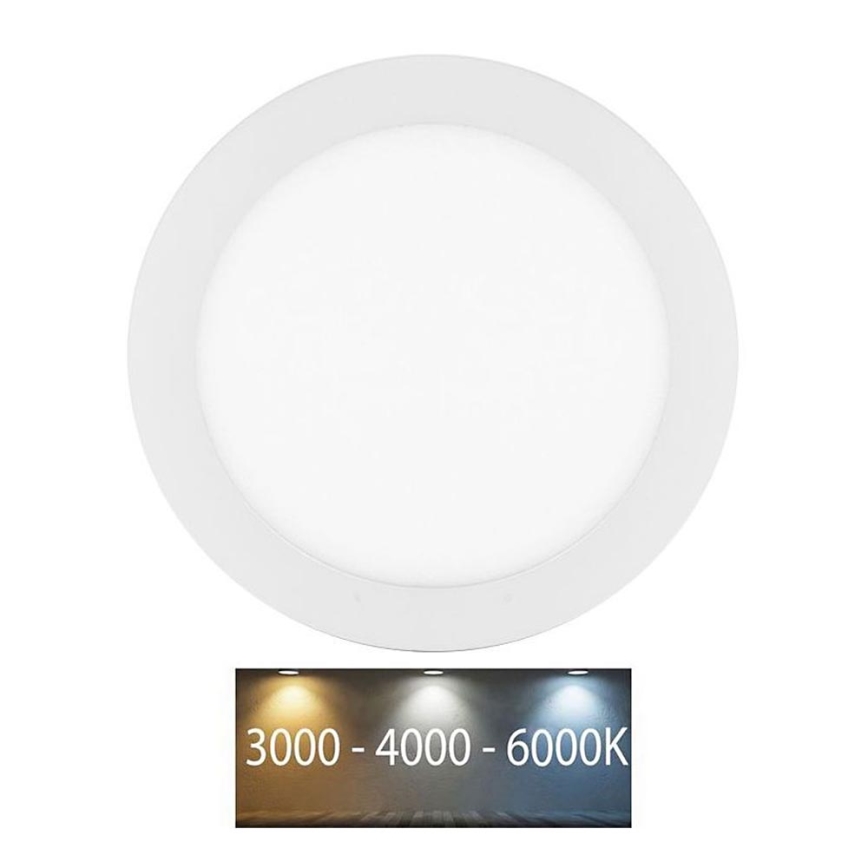 Infälld LED badrumsbelysning LADA LED/18W/230V 3000/4000/6000K diameter 22 cm IP44 vit