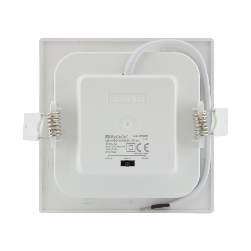 Infälld LED badrumsbelysning LED/6W/230V 3000/4000/6000K IP44