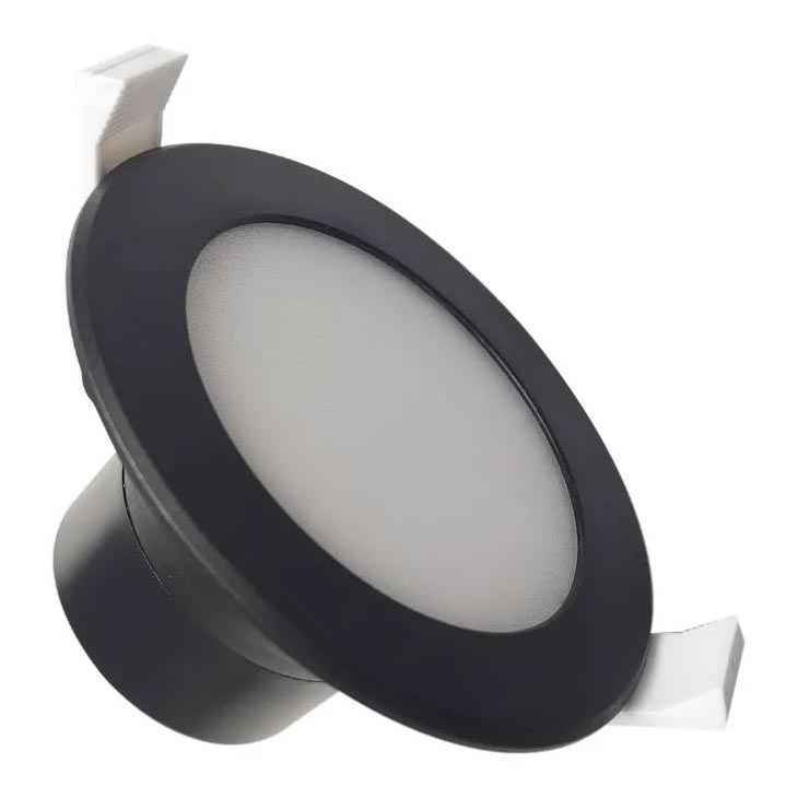 Infälld LED badrumsbelysning LED/7W/230V 4000K svart IP44