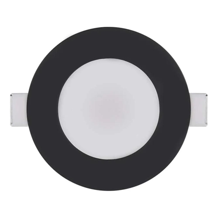 Infälld LED badrumsbelysning LORI LED/4,5W/230V IP65 2700/4000K diameter 8,5 cm svart