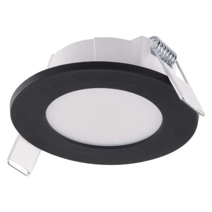 Infälld LED badrumsbelysning LORI LED/4,5W/230V IP65 2700/4000K diameter 8,5 cm svart
