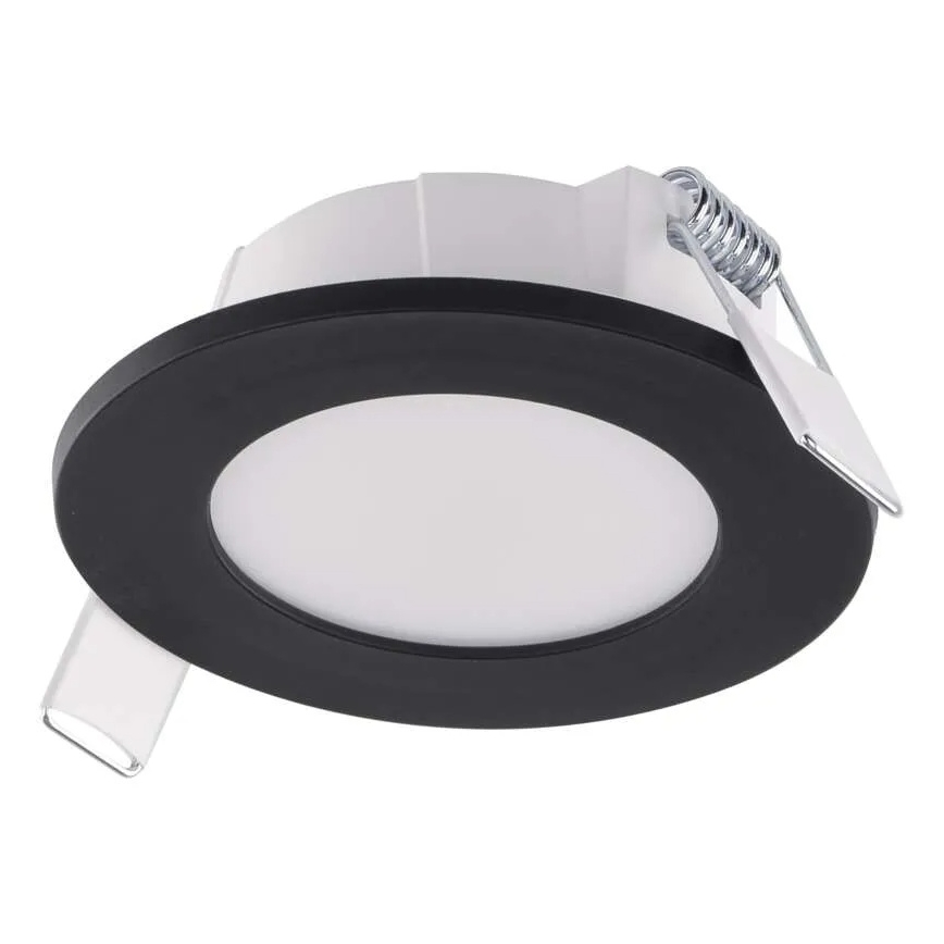 Infälld LED badrumsbelysning LORI LED/4,5W/230V IP65 2700/4000K diameter 8,5 cm svart