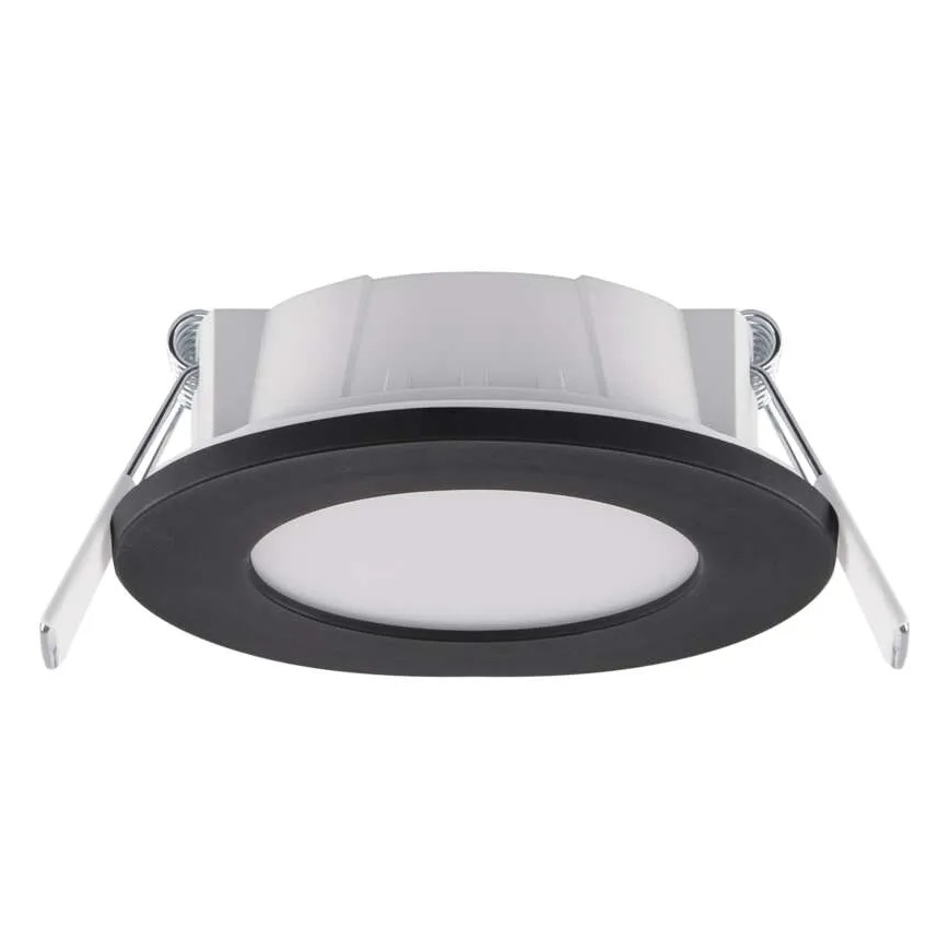 Infälld LED badrumsbelysning LORI LED/4,5W/230V IP65 2700/4000K diameter 8,5 cm svart