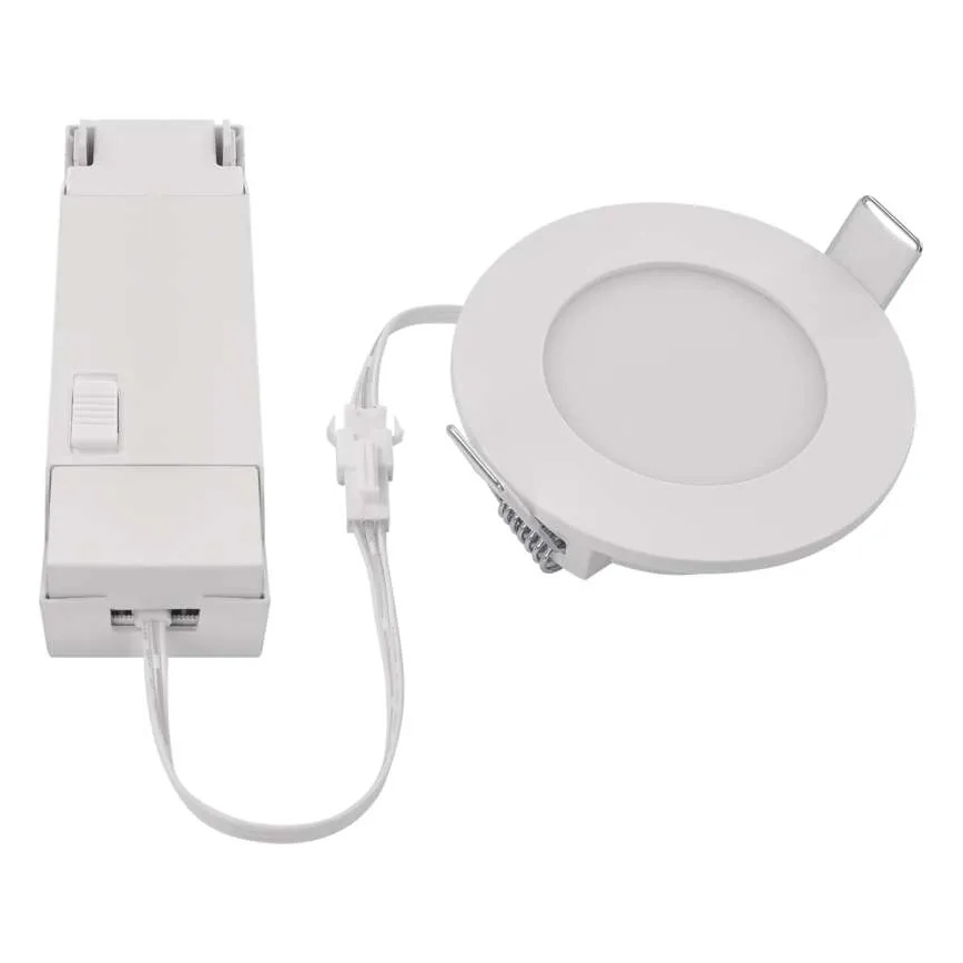Infälld LED badrumsbelysning LORI LED/4,5W/230V IP65 2700/4000K diameter 8,5 cm vit