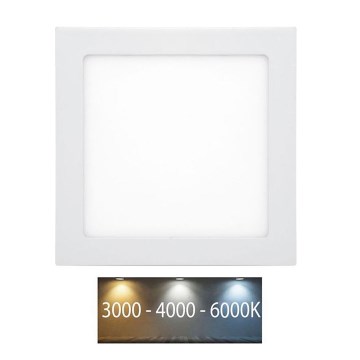 Infälld LED badrumsbelysning RAFA LED/12W/230V 3000/4000/6000K 17x17 cm IP44 vit