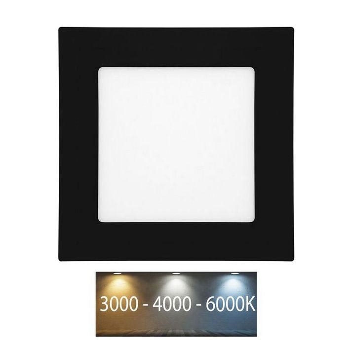 Infälld LED badrumsbelysning RAFA LED/6W/230V 3000/4000/6000K 12x12 cm IP44 svart