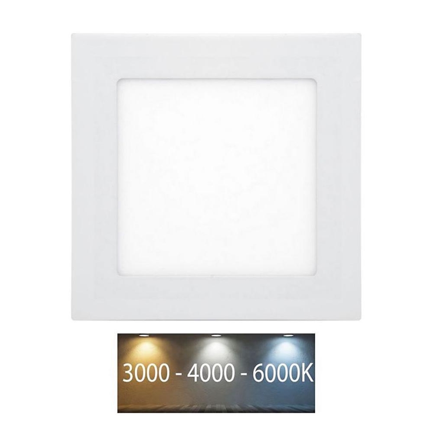 Infälld LED badrumsbelysning RAFA LED/6W/230V 3000/4000/6000K 12x12 cm IP44 vit