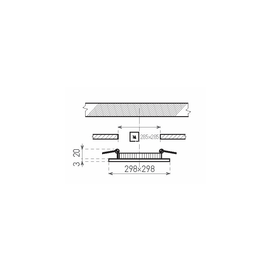 Infälld LED badrumsbelysning VEGA LED/24W/230V 3800K 29,8 cm IP44