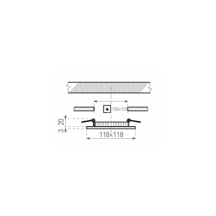 Infälld LED badrumsbelysning VEGA LED/6W/230V 2800K 11,8 cm IP44 snö vit